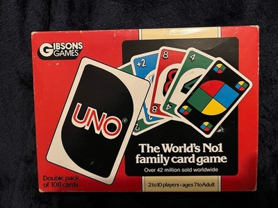 Vintage UNO Kartenspiel von Gibsons Games komplett 1983 Top Zustand