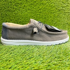 Hey Dude Wally Paisley Mens Size 13 Chocolate White Casual Walking Slip-On Shoes