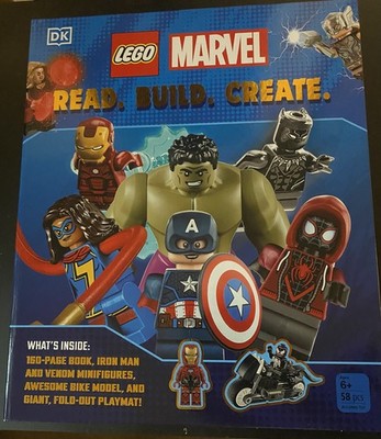 2024 LEGO MARVEL DK Read Build Create Book Visual Dictionary Complete! NEW! RARE