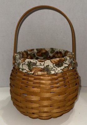 Longaberger Baskets 2001 Pumpkin Patch Basket with Fabric Liner