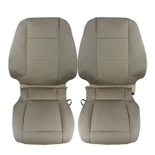 Driver & Passenger Bottom & Top Cloth Seat Cover for 2015-2020 Ford F150 XLT Tan
