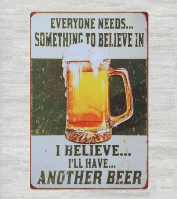 I'll have another beer bar club tin metal sign lodge cafe art
