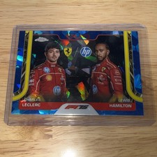 2025 Topps Chrome Sapphire F1 Duo Ferrari Charles LeClerc Lewis Hamilton #165
