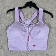 SHEFIT Adjustable Sports Bra Zip Front 1Luxe Low Impact Wirefree Dusty Pink