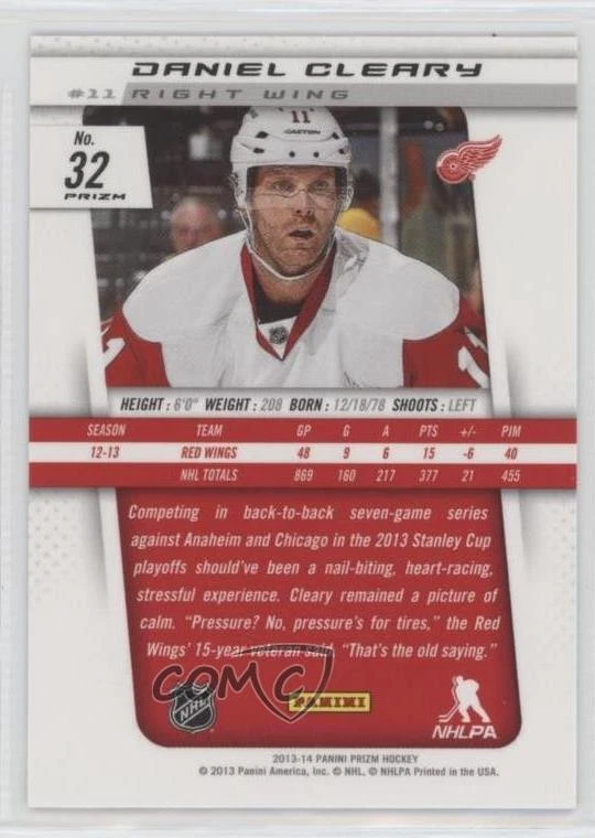 2013-14 Panini Prizm Wal-Mart Blue Pulsar Prizm Daniel Cleary #32 - Image 2 of 2