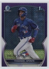 2023 Bowman Chrome Prospects Mega Box Purple Mojo Refractor Yhoangel Aponte 0m4r