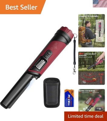 Metal Detector Pinpointer, Fully Waterproof Underwater Handheld Wand with 360...