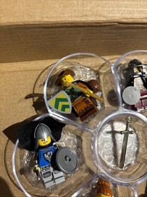 LEGO Castle King/Dragon Knight Minifigure Lot of 6 With Gold Sword MBC 12/25