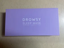 DROWSY Silk Sleep Mask Face-Hugging Padded Cocoon for Luxury Sleep Lavender Haze