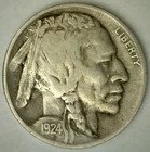 1924 D Buffalo Indian Head Nickel Five Cents US Coin 5c Fine Condition Coin