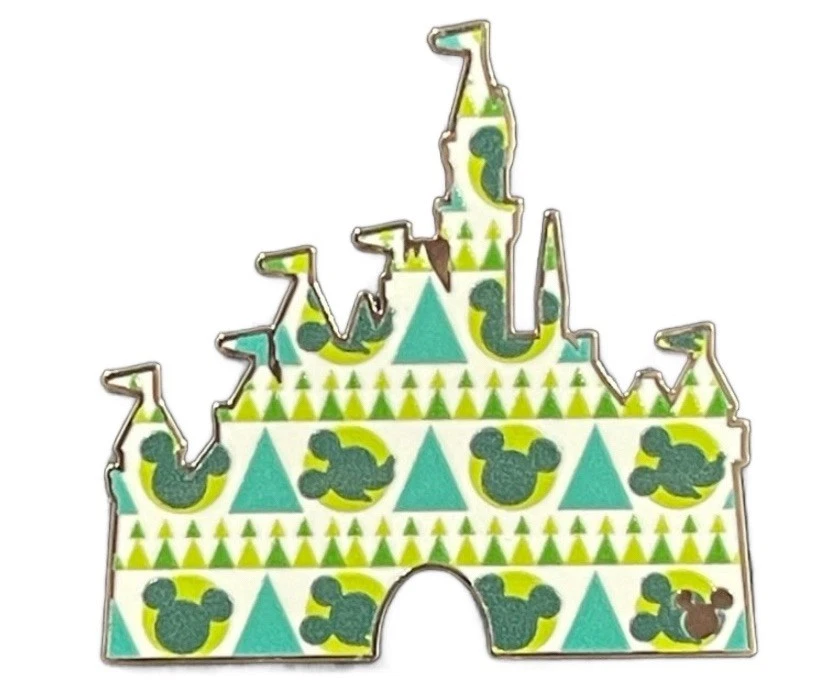 Disney Pin Disneyland Castle Mickey Mouse Green Hidden Mickey Disney Wave B 2025