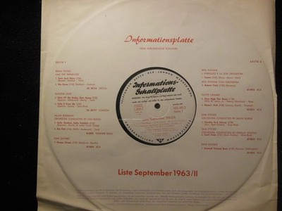 BRIAN POOLE, SAM COOKE auf Informationsplatte Sep.1963/II