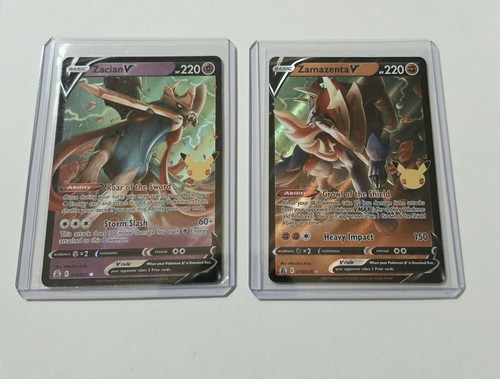 Pokemon TCG 25th ENGLISH Celebrations Holo Zacian V & Zamazenta V