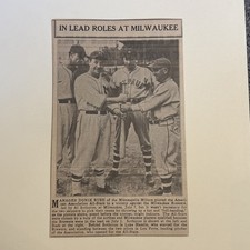 Donie Bush Minneapolis Millers Lou Fette St Paul 1936 Sporting News Baseball 4X7