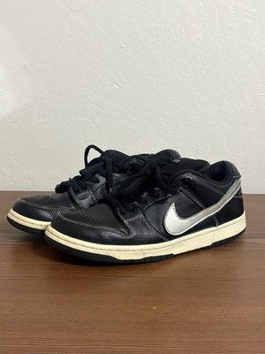 Diamond Supply Co. Nike Dunk Low Pro SB Black Size 10 Worn Silver Tiffany