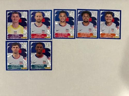 2026 Panini World Cup Sticker Rare Blue Crumple Foil United States