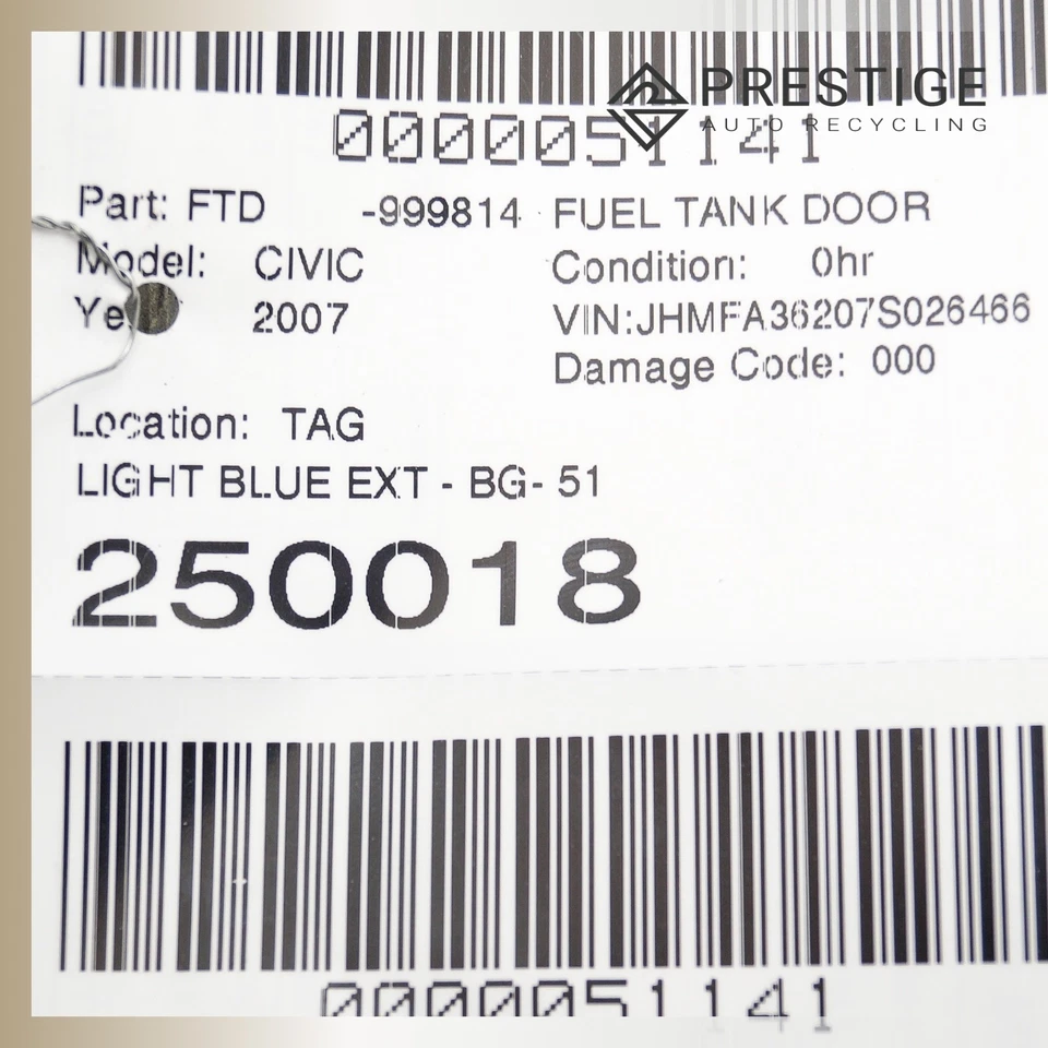 Cubierta de pestillo de tapa de puerta de llenado de combustible Honda Civic 2006-2011 plateada 63910-SNA-A00ZZ Foto 3 de 3