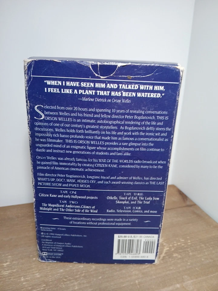 This Is Orson Welles by Pete Kim and Orson Welles (1992, Audio Cassette) Foto 3 de 4