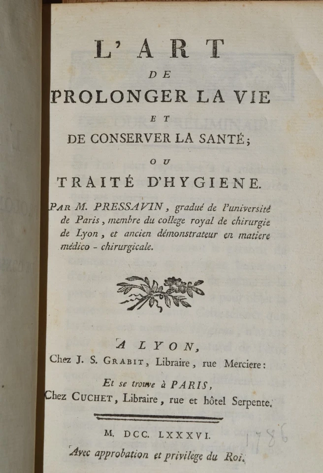 [RELIURE MAROQUIN] PRESSAVIN, L'art de prolonger la vie et de conserver la santé - Photo 4/4