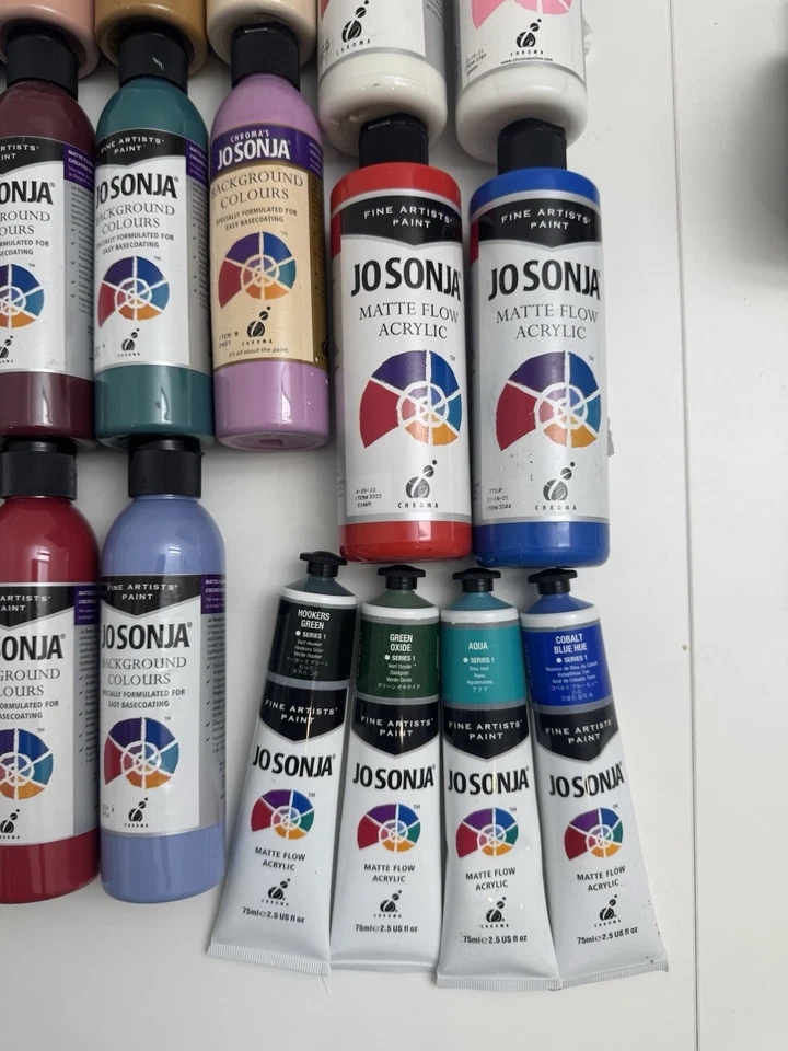 Акриловые матовые краски Jo Sonja's & Liquitex цвета с Golden Gesso 32FL лот из 35 - Изображение 4 из 4