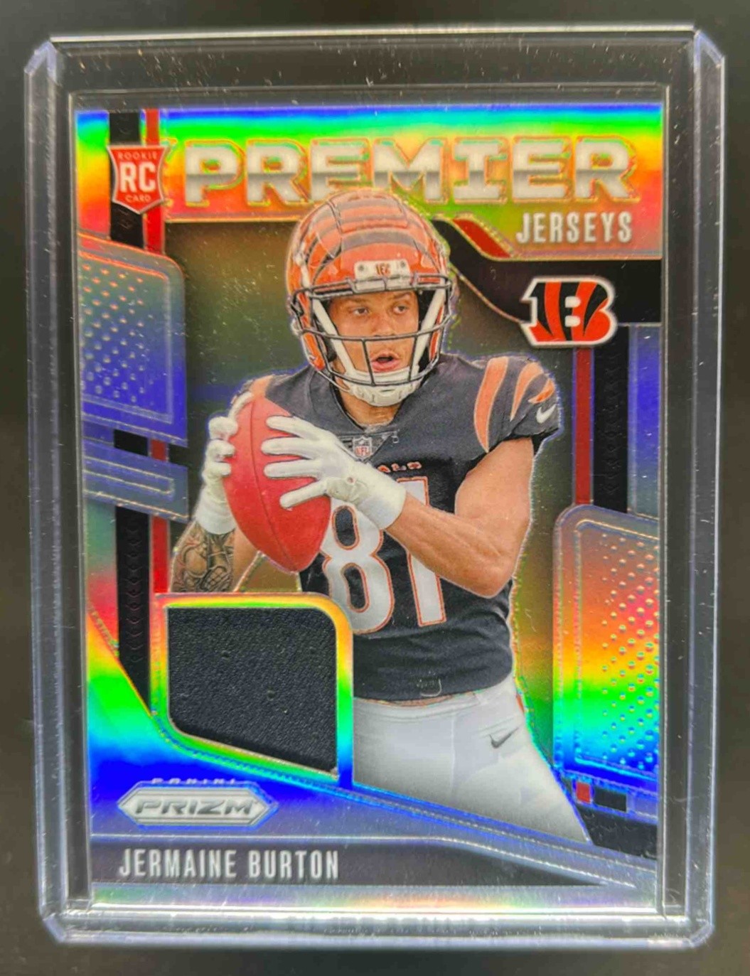 2024 Prizm Jermaine Burton Premier Jerseys RC Rookie #PJ-JBN Bengals