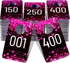 Live Plastic Number Tags Consecutive Reusable Coat Room Hanger Cards