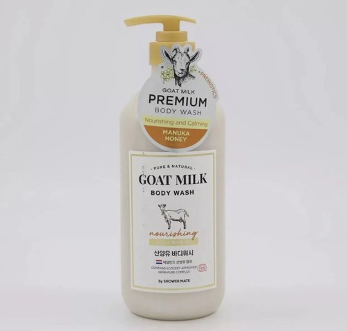 Shower Mate Pure & Natural Goat Milk Nourishing Body Wash Manuka Honey 800 ml - Picture 3 of 3
