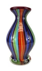 Vtg Art Glass Studio Murano Salvadore Style Cased Multicolor Large 12-1/4" Vase