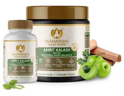 Amrit Kalash Dual Pack - For Perfect Health & Vitality 60 Tabs & 600 Gms Paste
