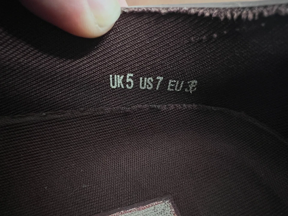 Botas Hunter Originales Para Mujer Derby Impermeables Granate/Negro Zapatos con Cordones Talla 7 Foto 4 de 4