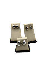 Silver-Plated Clip-On Earrings / Set of 3