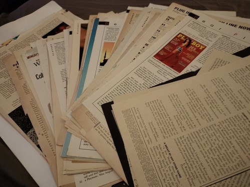 1 pound--Dear Playboy adult clippings lot (includes some small nude pics)