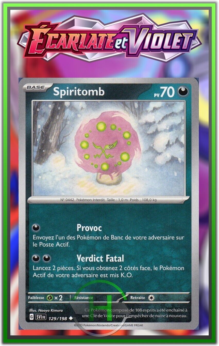 Spiritomb - carte Pokémon 129/198 Ecarlate et Violet - SVIFR