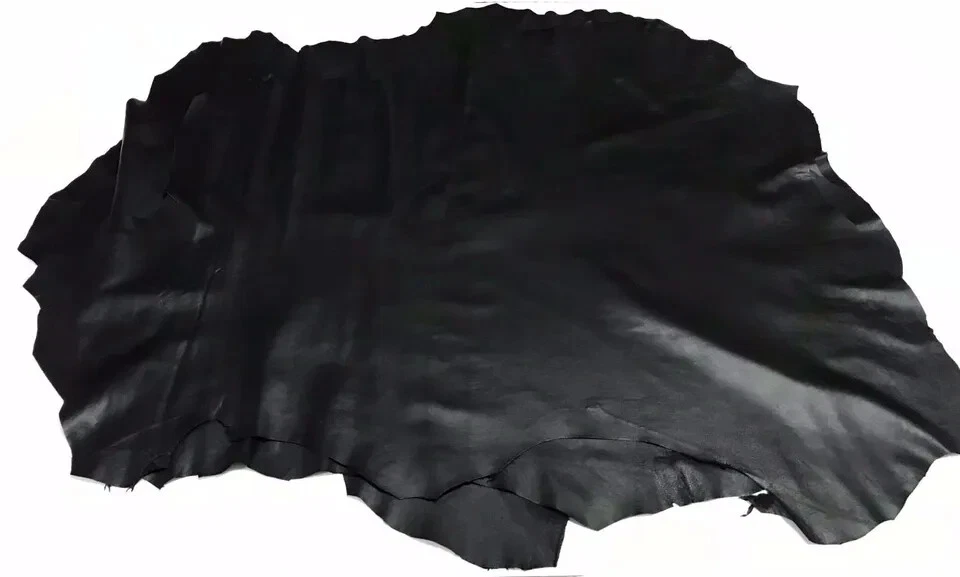 Indian Hides Piel de Cordero Cuero Suave Piel de Piel Paquete De 2 JET NEGRO 6sqf Piel Napa Foto 2 de 4