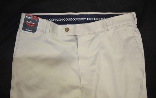 NWT 36X36 Stone Roundtree & Yorke TravelSmart Classic Pleated CoreComfort Pants - Picture 8 of 8