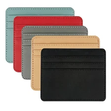 Slim Leather ID, Card, Monney Holder Front Pocket Wallet Unisex, Men, Women