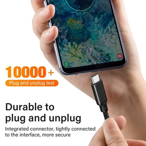 Cavo di ricarica USB tipo C resistente intrecciato caricatore telefono veloce cavo lungo 1 m 2 m - Foto 5 di 25