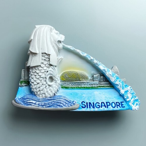 Singapore Merlion Park Tourist Gift Souvenir 3D Resin Refrigerator Fridge Magnet - Picture 2 of 4