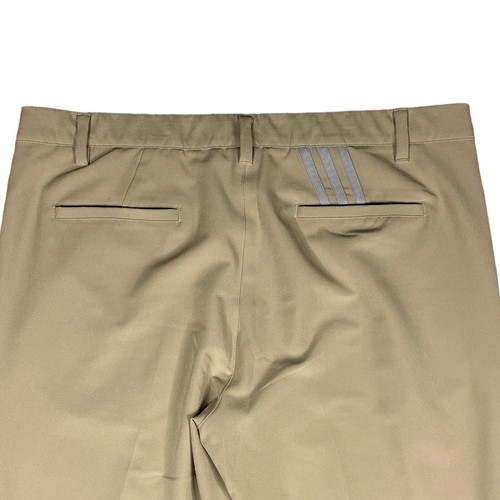Adidas 3 Streifen Performance Golfhose Herren Gr. 38x33 beige Polyester Stretch - Bild 4 von 6