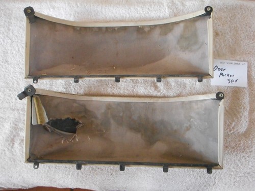Mercedes Benz W108 Cream Front Door Pocket Set map doors Türtasche Kartentasche - Foto 7 di 9