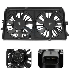 Radiator Condenser Cooling Fan Assembly For 2000-2003 Chevy Impala 3.4L 3.8L V6
