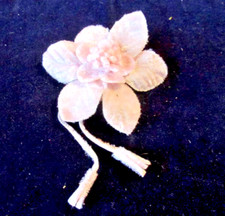 Millinery Flower 3" Pink soft Velvet with Pin on back to add to lapel or Hat G98