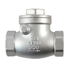 3/4 inch Swing horizontal Check Valve Stainless Steel NPT Threaded 200PSI CF8M