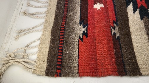 Vintage Native American Hand Woven Wool Table Topper Southwest Placemat 18"x13" - Picture 6 of 14