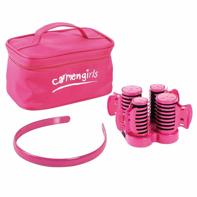 Carmen Girls Professional Electric Heated Hair Roller Curlers Gift Set
