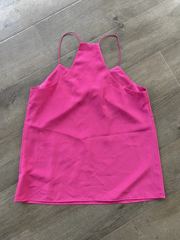 Top Kensie Magenta Rosa Fluido Sin Mangas-Mediano Foto 3 de 4