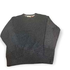 Mens Weatherproof Vintage Gray long sleeve cable knit charcoal marl sweater XL