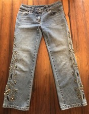 INC WOMAN'S JEANS/EMBELLISHED W/ STONES  BEADING, VINTAGE, SIZE 2, USED/MINT