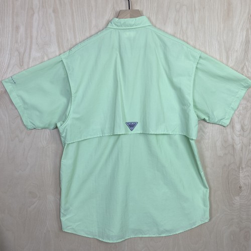 Columbia Mens Button Up PFG OmniShade Fishing Shirt Green Medium SS - Bild 10 von 12
