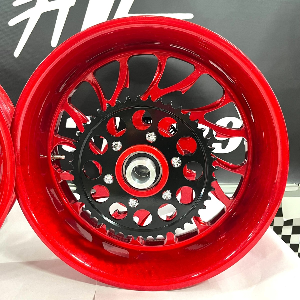 ZX 360 FAT TIRE WILDER RED HELLIAN WHEELS 2012-2020 KAWASAKI NINJA